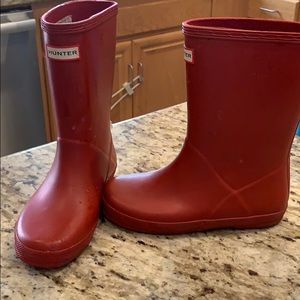 Hunter kids red rain boots
